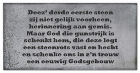 Steen met tekst